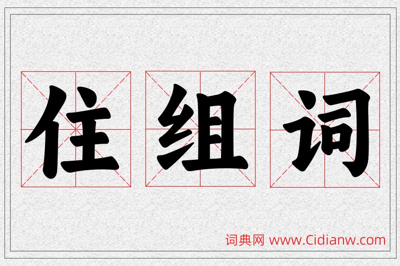 住字的组词